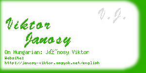 viktor janosy business card